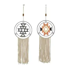 Multicolored Metal Contemporary Dreamcatcher Wall Decor, 2ct.