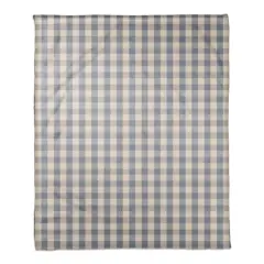 Plaid Coral Fleece Blanket Blue