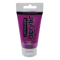 Daler-Rowney&reg; Graduate Acrylic Paint, 75mL 433 Purple
