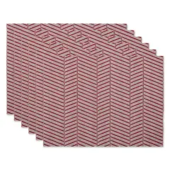 DII&reg; Textured Twill Weave Placemats, 6ct. Barn Red