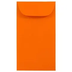 JAM Paper #5.5 Coin Colored Business Envelopes, 50ct. Orange