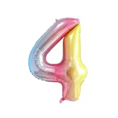 Wizardi 32" Rainbow Gradient Number Foil Balloon 4