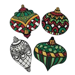 S&S&reg; Worldwide Velvet Art Ornaments, 24ct.