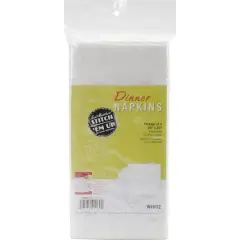 Aunt Martha's&reg; White Stitch 'Em Up Dinner Napkins, 4ct.