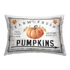 Stupell Industries Farm Fresh Pumpkin Outdoor Printed Pillow