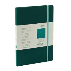 Fabriano&reg; Ispira Dotted Hard-Cover Notebook Green