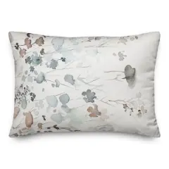 Watercolor Falling Branches Throw Pillow