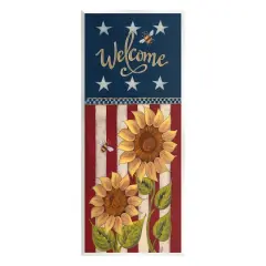 Stupell Industries Americana Welcome Country Sunflowers Wall Plaque Art