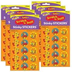 Trend Enterprises&reg; Stinky Stickers&reg; Thanksgiving Time/Pumpkin, 6 Packs of 60ct.