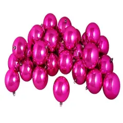 12ct. 4" Pink Shiny Shatterproof Christmas Ball Ornaments