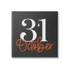 Stupell Industries 31 October Halloween Date Canvas Wall Art