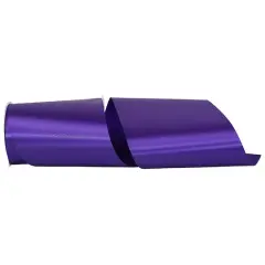 JAM Paper 6" x 50yd. Single Face Satin Allure Ribbon Regal Purple