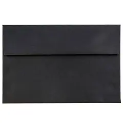 JAM Paper 5" x 7" Black Linen Invitation Envelopes