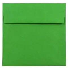 JAM Paper 6" Square Colored Invitation Envelopes, 25ct. Green Recycled