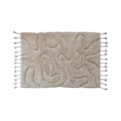 Hello Honey&reg; 5ft. x 7ft. Tan New Zealand Wool & Cotton Tufted Rug with Tassels