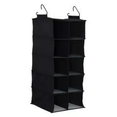 Household Essentials 10-Pocket Hanging Shoe Organizer Black