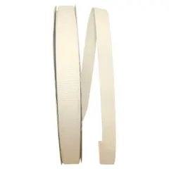 JAM Paper 5/8" Grosgrain Texture Ribbon Antique White