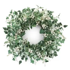 23.5" Mixed Foliage & Berry Wreath