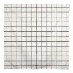 Gray On Cream Grid 58x58 Tablecloth