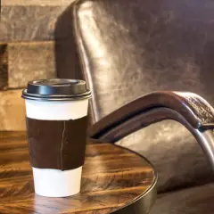 Chocolate Brown Suede Leather Trim by ArtMinds&trade;