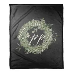 Our Happy Place Coral Fleece Blanket