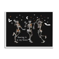 Stupell Industries Dancing In My Bones Skeletons Framed Giclee Art White