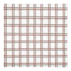 Holiday Plaid on White Cotton Twill Napkin