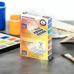 Daniel Smith Extra-Fine Watercolor Half Pan Ultimate Mixing 15 Piece Set