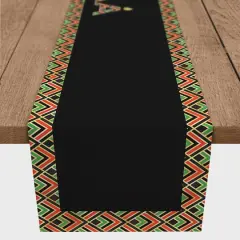 90" Joyous Kwanzaa Glitter Poly Twill Table Runner