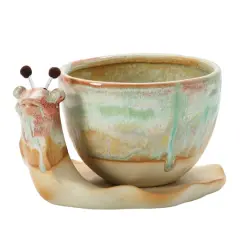 Hello Honey&reg; Stoneware Snail Planter Set