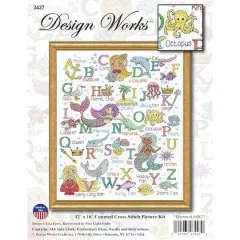 Design Works&trade; Mermaid ABC Counted Cross Stitch Kit