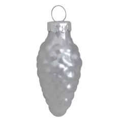Whitehurst 56ct. 2" Matte Silver Glass Pinecone Ornaments