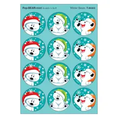 Trend Enterprises&reg; Winter Bears Stinky Stickers&reg;, 6 Packs of 48