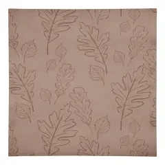 Dusty Rose Large Leaf Pattern Cotton Twill Napkin