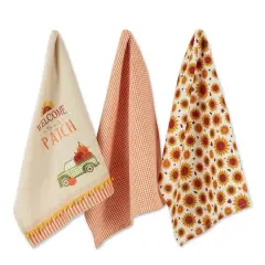DII&reg; Pumpkin Patch Truck Dishtowel Set