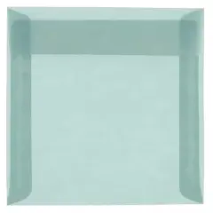 JAM Paper 8.5" x 8.5" Translucent Vellum Invitation Envelopes, 25ct. Ocean Blue