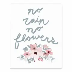 No Rain No Flowers Tabletop Canvas Art