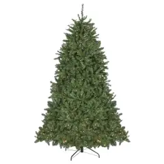 7.5ft. Pre-Lit Rockwood Pine Artificial Christmas Tree, Clear LED Lights