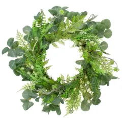 21" Green Eucalyptus & Foliage Springtime Floral Wreath