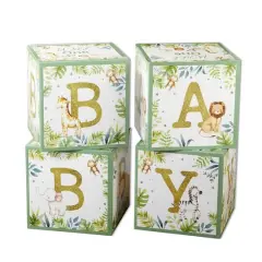 Kate Aspen Safari Baby Block Box Set, 4ct.