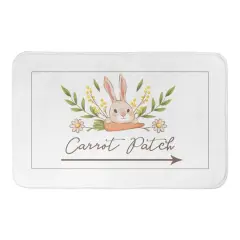 Bunny And Carrot Patch Bath Mat 34" x 21" Bath Mat