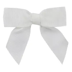 JAM Paper 7/8" Grosgrain Twist Tie Bows, 100ct. White