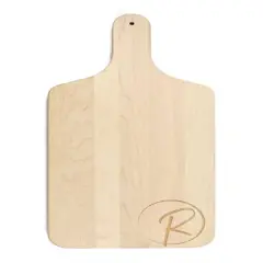 Circle Monogram Maple Paddle Cutting Board R