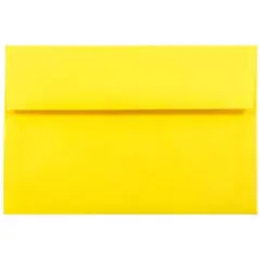 JAM Paper A10 Colored Invitation Envelopes, 50ct. Yellow