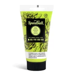 Speedball&reg; Water-Soluble Block Printing Ink Fluorescent Lime Green