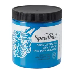 Speedball&reg; Block Printing Ink, 8oz. Blue