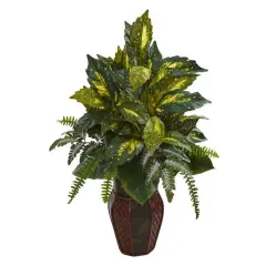 2.5ft. Mixed Philodendron & Fern in Decorative Planter
