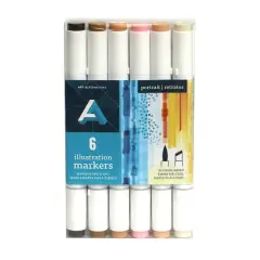 Art Alternatives Illustration Marker 6 Color Set, Portrait