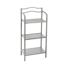 Household Essentials 3-Tier Metal Bathroom Storage Shelf Silver