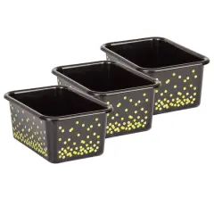 Teacher Created Resources&reg; Small Confetti Plastic Storage Bin, 3ct. Black
